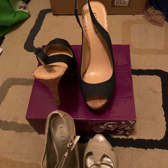 2 pairs size 6 GUESS heels in like new condition. - Picture 2 of 7